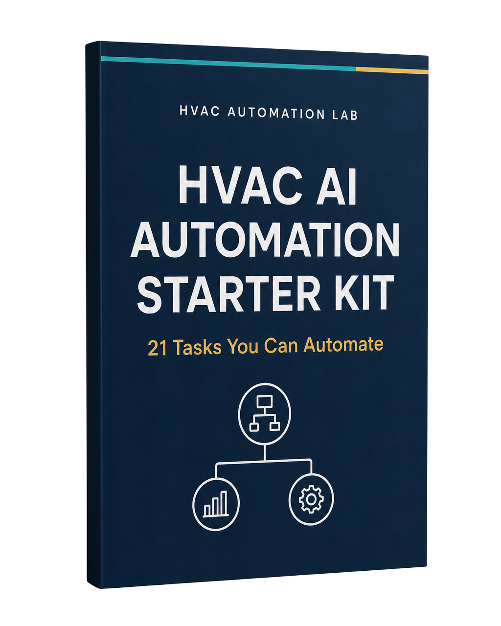Cover of the free HVAC AI Automation Starter Kit PDF: 21 tasks you can automate